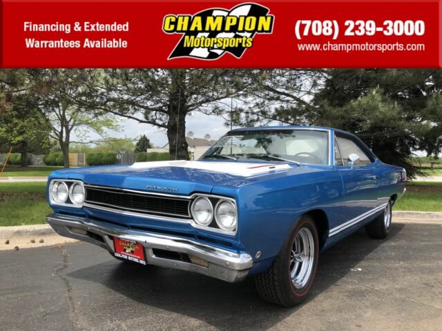 1968 PLYMOUTH Satellite 30827 Miles BLUE 2-DR. MANUAL 1968 Plymouth Satellite --