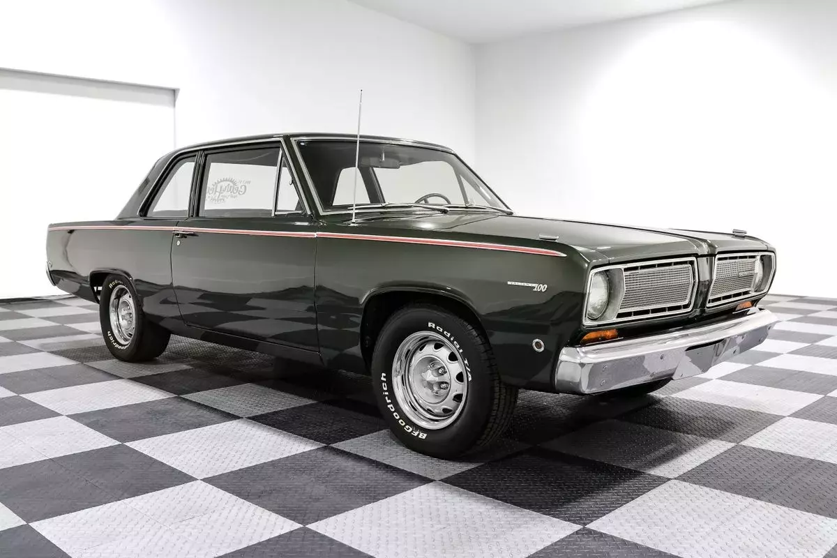 1968 Plymouth Valiant 48136 Miles Green Coupe 225 Slant Six A904 Tran 1968 Plymouth Valiant