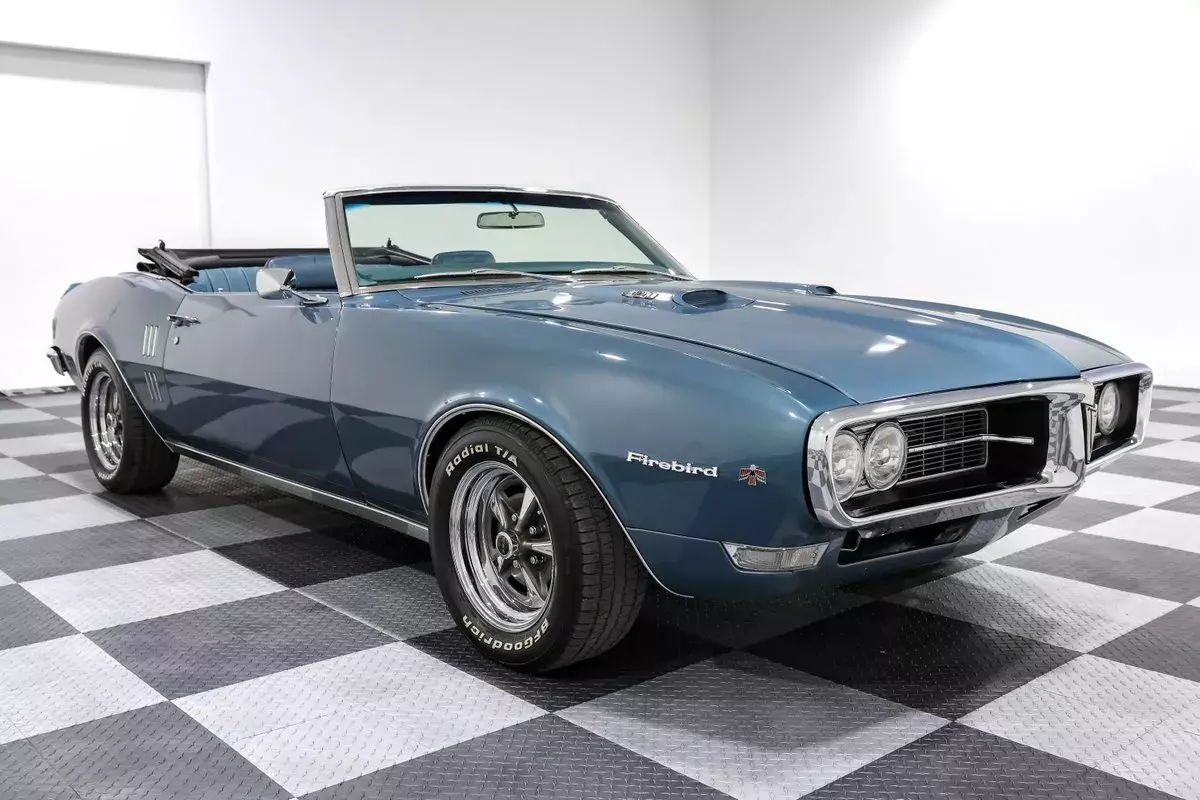 1968 Pontiac Firebird 29330 Miles BLUE Convertible 400 Pontiac V8 200 4R Automa 1968 Pontiac Firebird