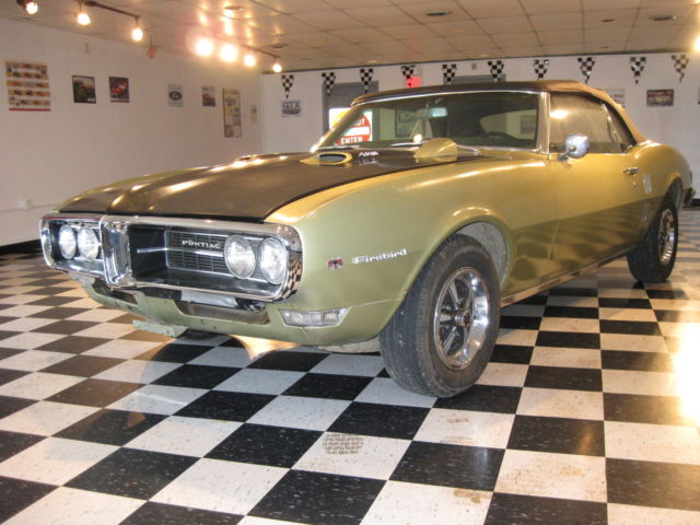 1968 Pontiac Firebird 400 HO 4 Speed Convertible, Very Rare Car For Restoration 1968 Pontiac Firebird 400 HO