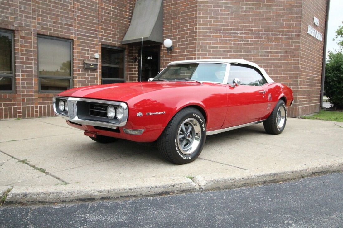 1968 Pontiac Firebird Convertible Overhead Cam Automatic Solar Red 1967 1969 1968 Pontiac Firebird Convertible