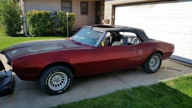 1968 Pontiac Firebird Convertible (project)RARE Van Nuys CA build code very few 1968 Pontiac Firebird Convertible