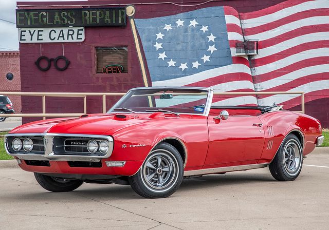 1968 Pontiac Firebird Convertible Red Restored 400 V8 Auto Tech A/C NICE! 1968 Pontiac Firebird Convertible