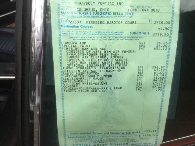 1968 Pontiac Firebird Ram Air 1 - photo 8