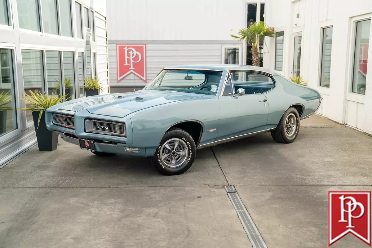 1968 Pontiac GTO Hardtop Coupe 1040 Miles Nordic Blue 1968 Pontiac GTO Hardtop Coupe