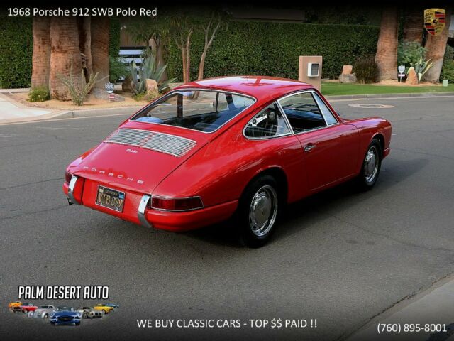 1968 Porsche 912 SWB Polo Red -- - photo 5