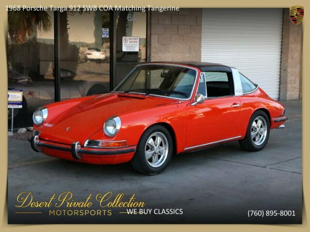 1968 Porsche Targa 912 SWB *COA* Matching Tangerine - photo 3