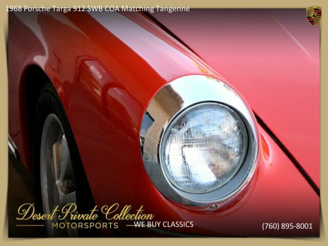 1968 Porsche Targa 912 SWB *COA* Matching Tangerine - photo 6
