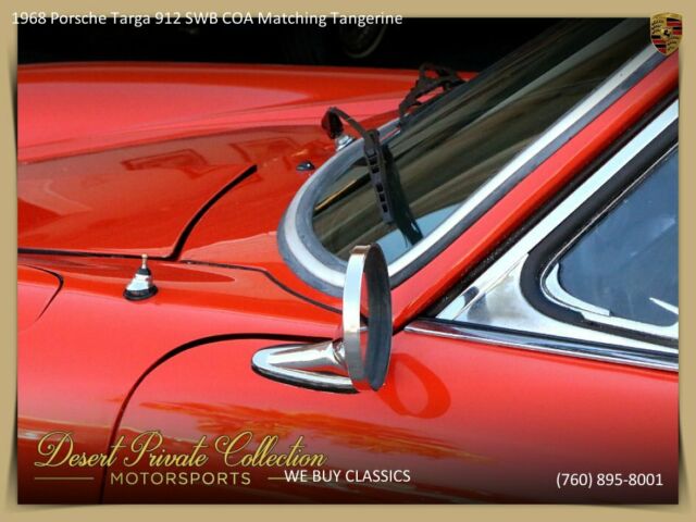 1968 Porsche Targa 912 SWB *COA* Matching Tangerine - photo 9