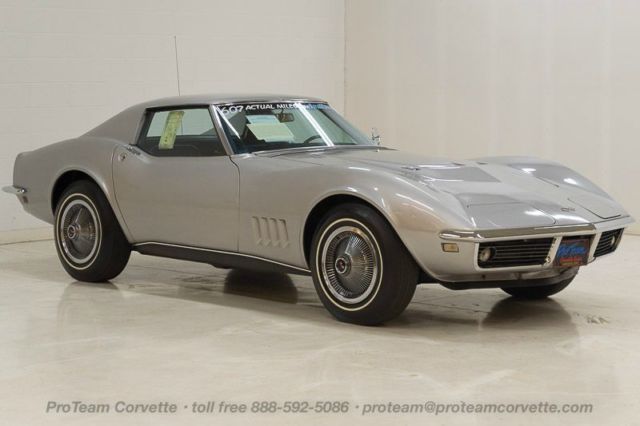 1968 Silverstone Silver Corvette, 427-390HP, 623 Actual Miles 1968 Chevrolet Corvette Silverstone Silver, 427-390HP, 623 Actual Miles
