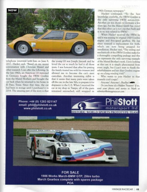 1968 Other Makes SWM Gordini Sports / Race Car (1 of 1) - photo 10