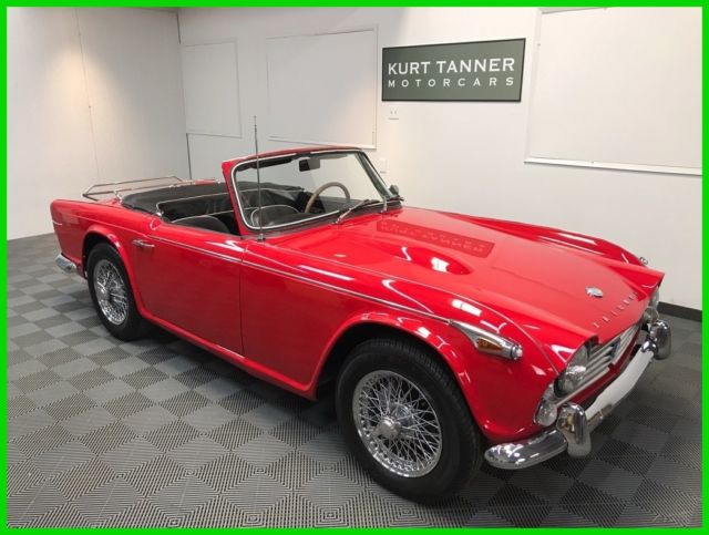 1968 TRIUMPH TR4A. RED/BLACK. NICELY RESTORED, SHARP LOOKING CAR. 73,565 MILES. 1968 Triumph TR4A TR4A Roadster