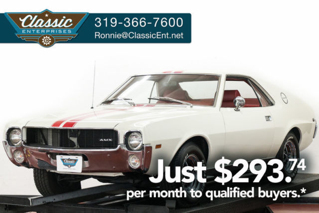 1969 AMC AMX 390 V8 4 Speed Manual Nicely Done Restoration 1969 AMC AMX 390 V8