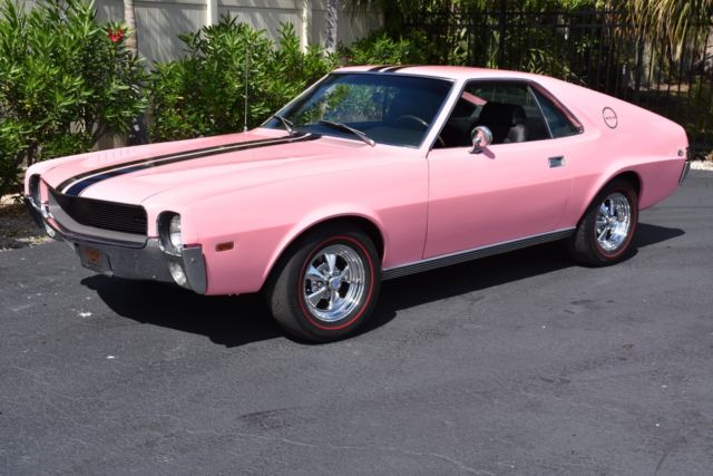 1969 AMC AMX 390CI V8 Auto, 1 of 1 in Factory Pink! 0 Special Paint Code Pink Co 1969 AMC AMX 390CI V8 Auto, 1 of 1 in Factory Pink!