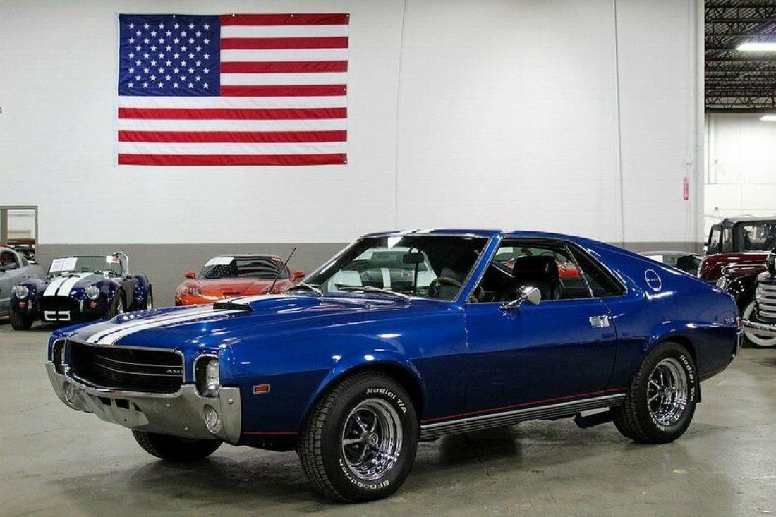 1969 AMC AMX 91465 Miles Blue 360 V8 Manual 1969 AMC AMX