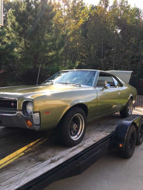 1969 AMC Javelin AMC Rambler Willow Green Survivor Low Miles White Interior 1969 AMC Javelin Standard