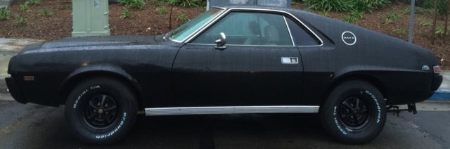 1969 AMX ORIGINALLY ORANGE 390 NOW DARTH VADDER BLACK ROARING 343 WITH 390 HEADS 1969 AMC AMX AMX