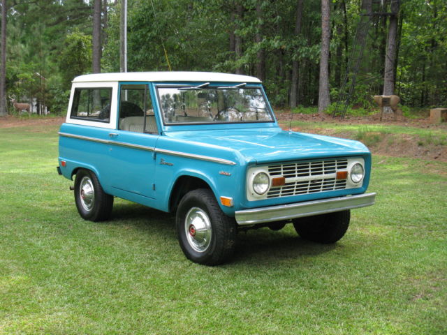 1969 Aqua & White Bronco Wagon Family Owned Since December 1969 1969 Ford Bronco 2 Door Wagon with tailgate and liftgate
