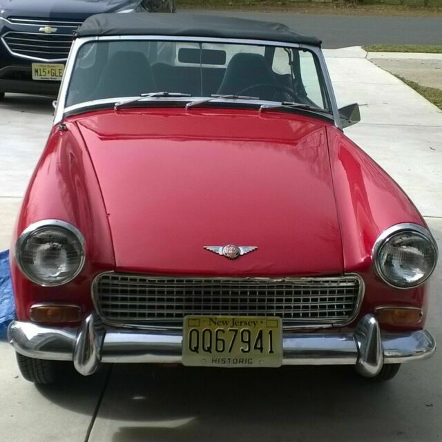 1969 Austin Healey Sprite Mark Iii, antique British auto, Red 1969 Austin Sprite Convertible chrome