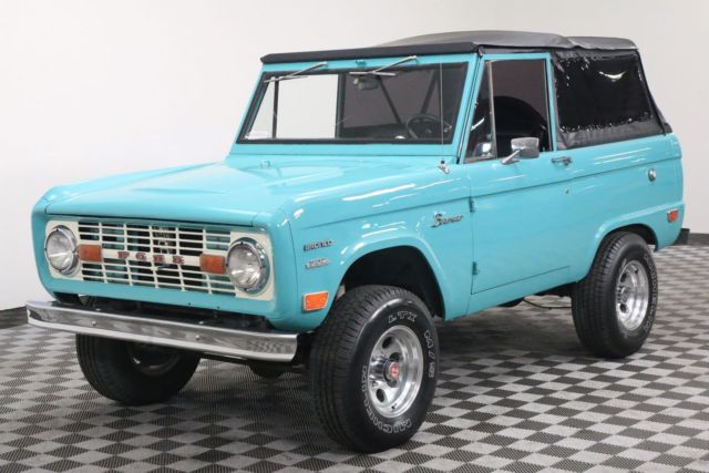 1969 Blue RESTORED. 4X4. FULL SOFT TOP! RARE! V8! 1969 Ford Bronco RESTORED. 4X4. HALF CAB. U14 VIN! RARE!