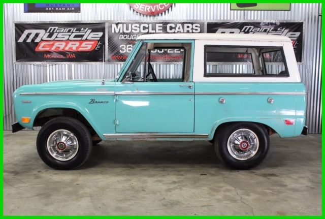 1969 Bronco Un-Cut Survivor, Rare Caribbean Turquoise, 302 V8 1969 Ford Bronco