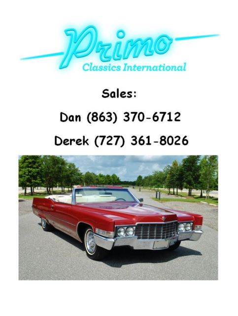 1969 Cadillac DeVille Convertible 472 V8 Original Colors! Super Clean! - photo 9