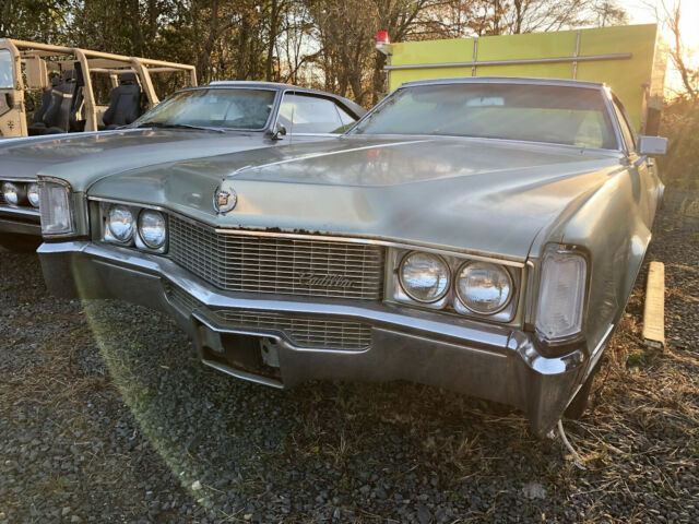 1969 Cadillac Eldorado 472 V8 2 Door Coupe Palmetto Green White Halo Vinyl Roof 1969 Cadillac Eldorado White