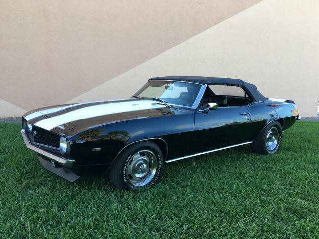 1969 Camaro Convertible 427 engine M22 triple black 1969 Chevrolet Camaro