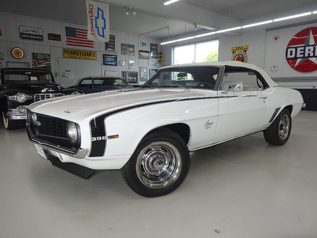 1969 Camaro Convertible SS 396/360 HP 4spd. White on White Frame Off Restored 1969 Chevrolet Camaro SS 396 4spd