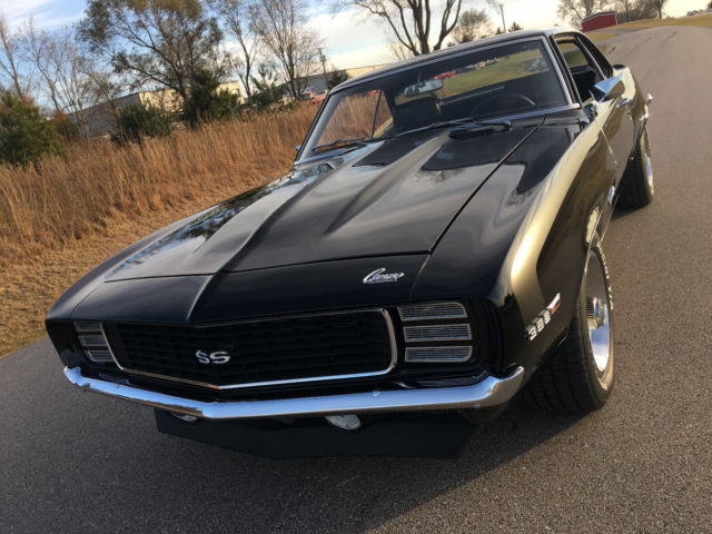 1969 Camaro RS SS 396, 5-Speed Tremec, Black Frame-Off Restored 1969 Chevrolet Camaro