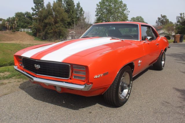 1969 Camaro RS/SS 427 4 Speed 12 Bolt Posi Hugger Orange Frame Off Restoration 1969 Chevrolet Camaro RS SS