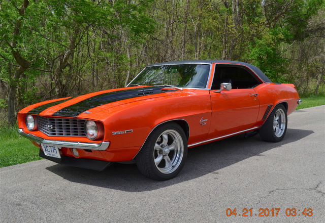 1969 CAMARO SS 396 SOLID QUALITY COMPLETE RESTORATION BEAUTIFUL HUGGER ORANGE 1969 Chevrolet Camaro 2 DOOR HARDTOP