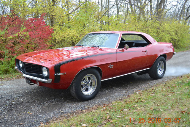 1969 CAMARO SS 396 SOLID STRAIGHT BODY BEAUTIFUL GARNET RED BLACK INTERIOR SHARP 1969 Chevrolet Camaro 2 DOOR HARDTOP