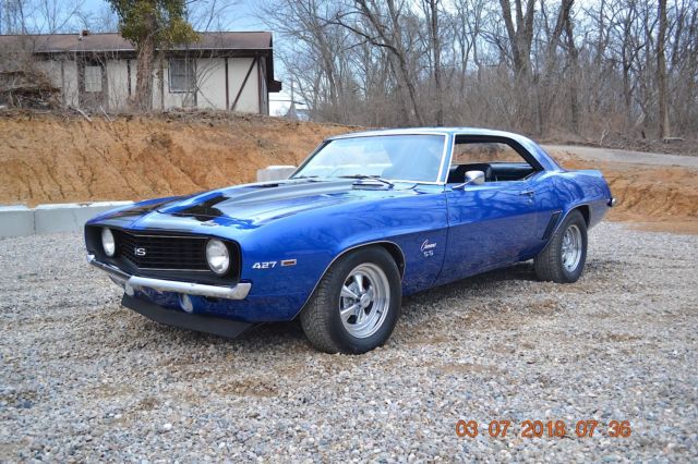 1969 CAMARO SS 427 4SPD 12 BOLT VERY SOLID AND STRAIGHT BEAUTIFUL VIPER BLUE 1969 Chevrolet Camaro 2 DOOR HARDTOP 427 4SPD 12 BOLT