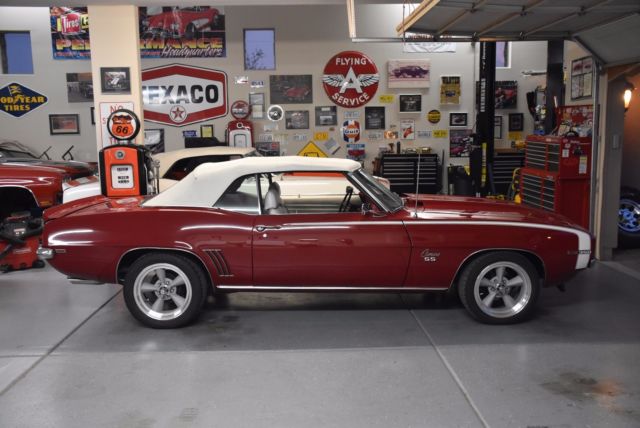 1969 camaro SS350 trim Convertible 12 bolt 3.31 posi Code 52 Garnet Red 1969 Chevrolet Camaro SS350 Convertible code 52 Garnet Red 100% Rust Free!