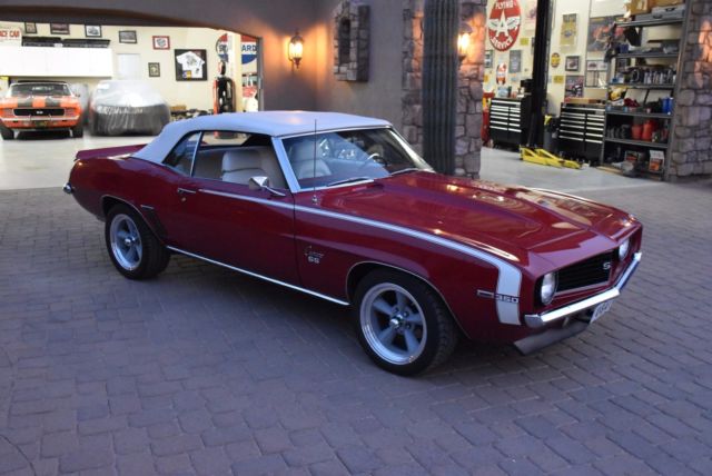 1969 Chevrolet Camaro SS350 Convertible code 52 Garnet Red 100% Rust Free! - photo 13