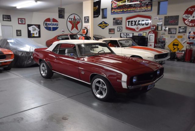 1969 Chevrolet Camaro SS350 Convertible code 52 Garnet Red 100% Rust Free! - photo 3