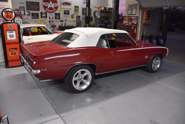 1969 Chevrolet Camaro SS350 Convertible code 52 Garnet Red 100% Rust Free! - photo 9