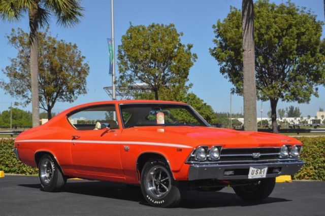 1969 CHEVELLE L-78 396 375HP,LEGEND G&T 5SPD,12 BOLT,PB,PS,TILT,ORANGE,FRAME OFF 1969 Chevrolet Chevelle