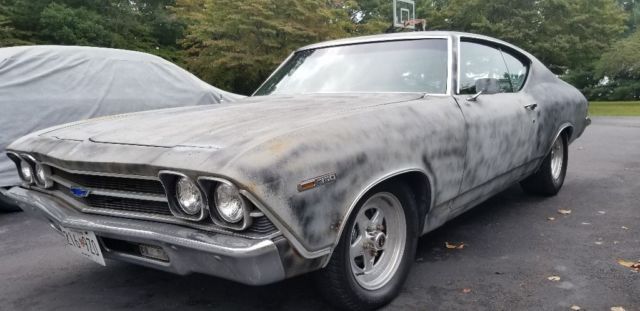 1969 Chevelle matching # Cortez Silver, Black Vinyl Top Car! 1969 Chevrolet Chevelle