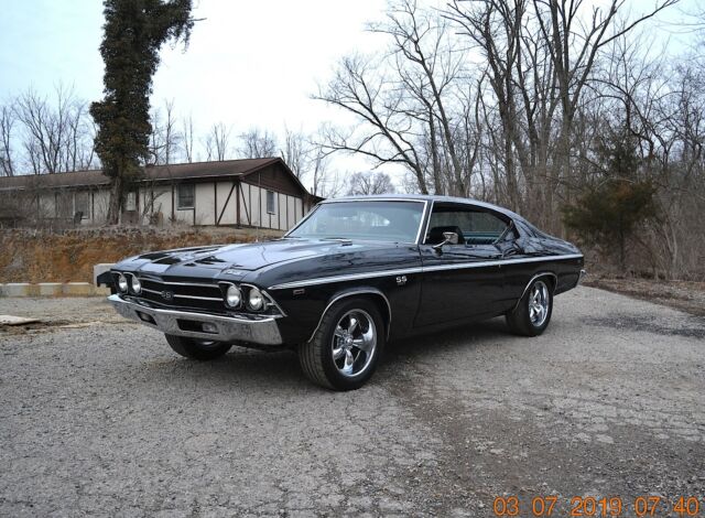 1969 CHEVELLE SS 396 4SPD PS PDB SOLID ORIGINAL METAL BEAUTIFUL TUXEDO BLACK 1969 Chevrolet Chevelle 454 4SPD 12 BOLT PS PDB BUCKETS