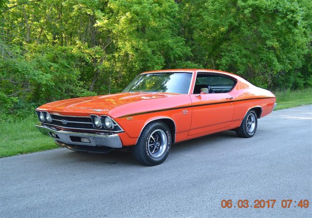 1969 CHEVELLE SS 396 SOLID METAL EVERYWHERE BEAUTIFUL HIGH QUALITY MONACO ORANGE 1969 Chevrolet Chevelle 2 DOOR HARDTOP
