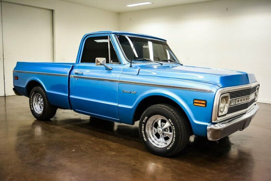 1969 Chevrolet C-10 48445 Miles Blue Metallic Pickup Truck 5.3 Liter LS V8 4L60 1969 Chevrolet C-10