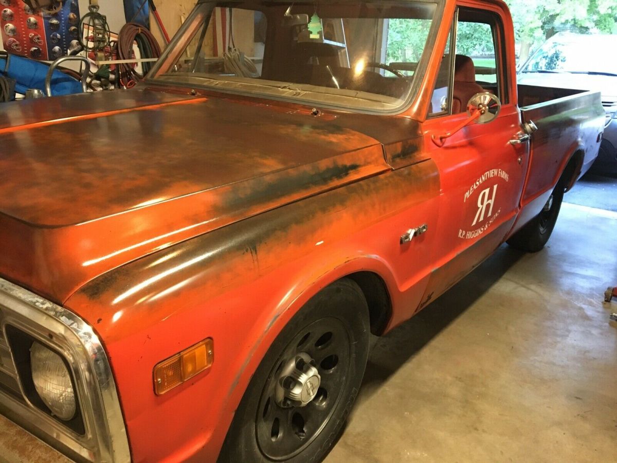 1969 Chevrolet C-10 Pickup Orange RWD Automatic 1969 Chevrolet C-10