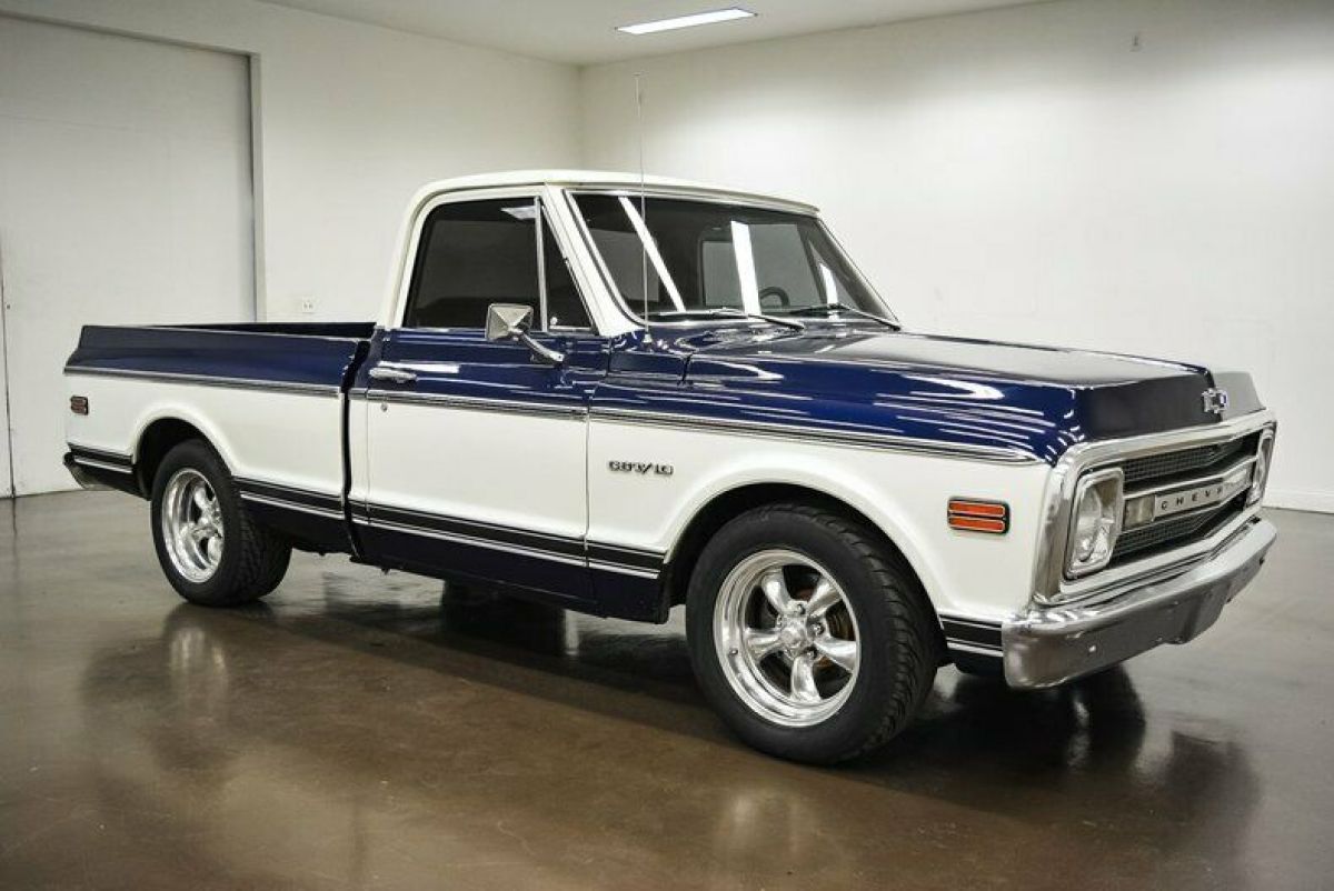 1969 Chevrolet C10 27654 Miles Blue / White Pickup Truck 350 Chevrolet V8 Turbo 1969 Chevrolet C-10