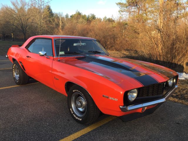 1969 CHEVROLET CAMARO HUGGER ORANGE WITH BLACK STRIPES AND BLACK INTERIOR 1969 Chevrolet Camaro