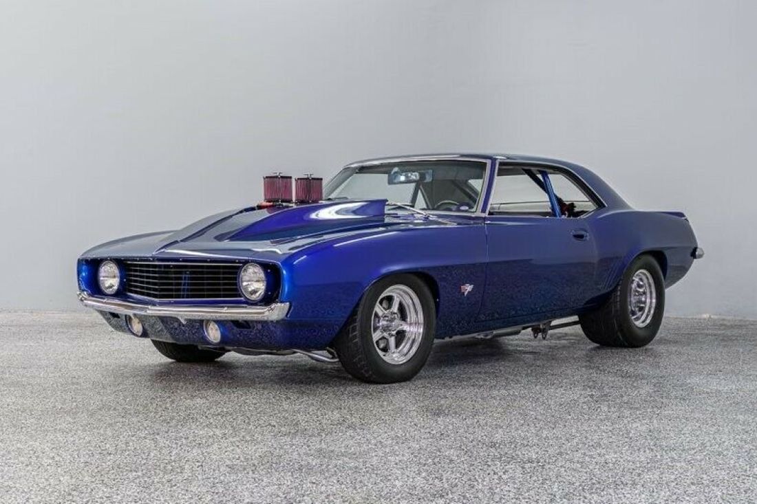 1969 Chevrolet Camaro Pro Street 420 Miles Serenity Blue Coupe 572 ci 5-Spd Manu 1969 Chevrolet Camaro Pro Street