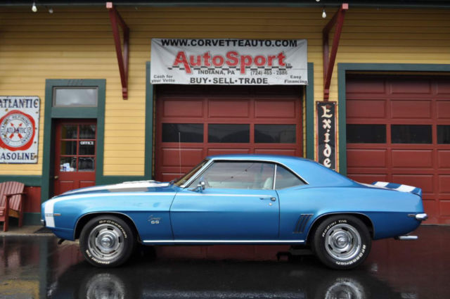 1969 Chevrolet Camaro SSRS LeMans Blue White Houndstooth! - photo 7