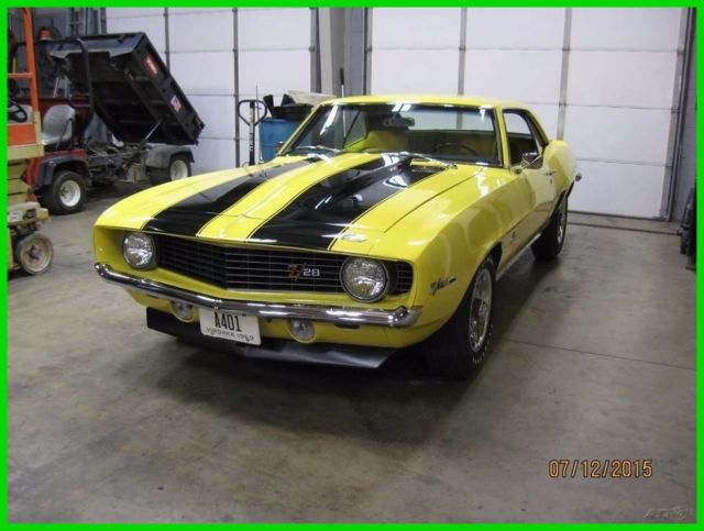 1969 Chevrolet Camaro Z28 Frame Off No Matching DZ 302 Engine 1969 Chevrolet Camaro
