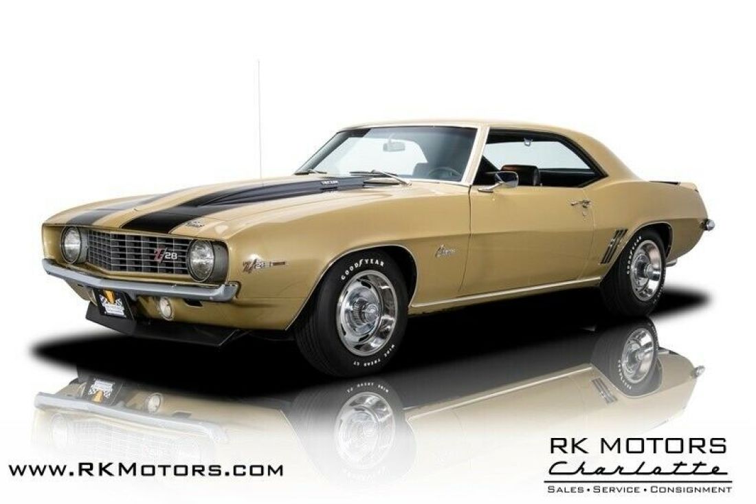 1969 Chevrolet Camaro Z/28 Olympic Gold Hardtop 302 V8 4 Speed Manual 1969 Chevrolet Camaro Z/28
